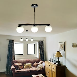 Handmand 3 Glass Globe Chandelier  Ceiling Light ,Pendant,Glass Globe Lamp Light ,Pendant Light,Brass Light Ceiling Light  Kitchen light