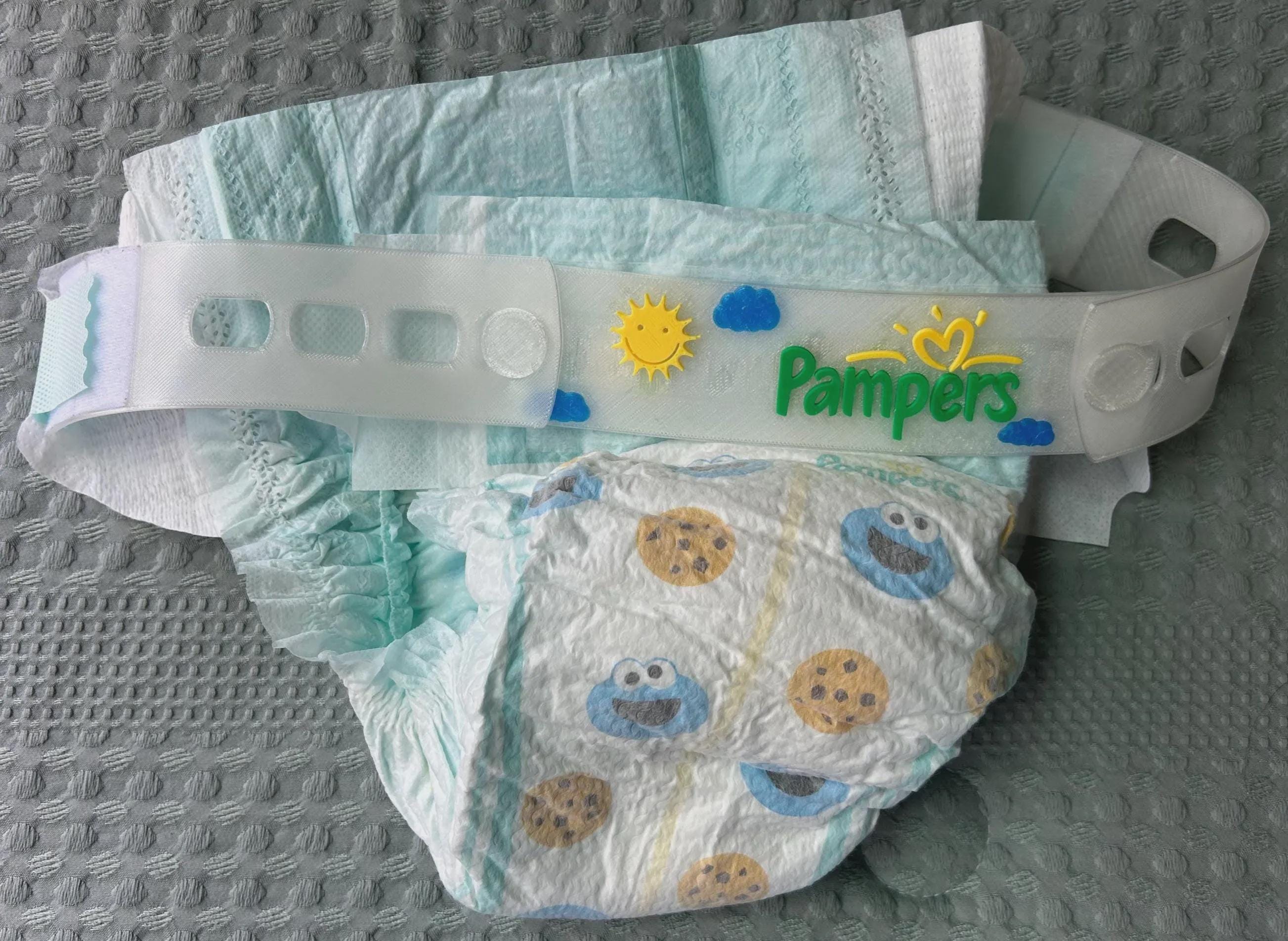 （Ｌサイズ）ABDL おむつ　天才ベイビー　2パック LittleForBig大人用おむつ お知らせサインの線 3種絵柄 ABDL/介護