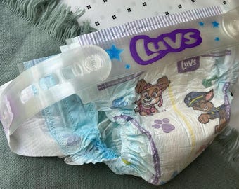 Custom  Diaper Tab Extender V3 'Luv-ly' Design with Stars