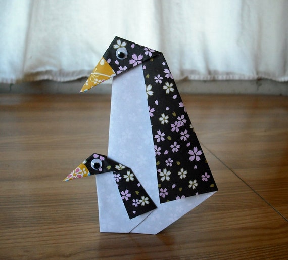 Origami Penguin And Chick