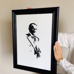 ムスタファ・ケマル・アタテュルクの肖像画 – 現代トルコ美術の版画 – トルコ建国者の壁装飾 – 歴史的指導者のイラスト