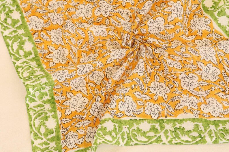 Hand Block Printed Cotton Bandana: Boho Head Scarf Hair Wrap thumbnail 4