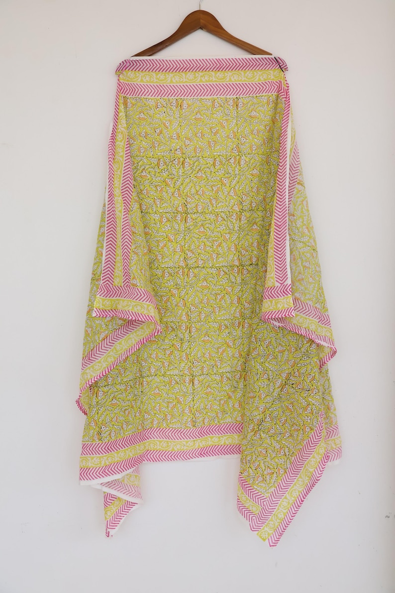 Handmade Indian Block Print Sarong | 100% Cotton Beach Cover Up | Boho Travel Wrap | Summer & Resort Fashion | Eco-Friendly Boho Sarong thumbnail 2