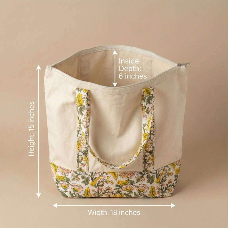 Canvas Tote Bag | Reusable Cotton Shopping Bag | Everyday Carry Tote, Daily Use Bag | Sustainable Bag, Market Tote Summer Bag Art Gift Bag thumbnail 4