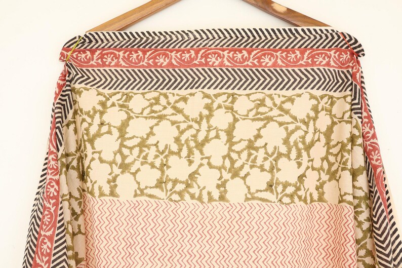 Hand Block Printed Cotton Sarong: Beach Wrap, Scarf, Shawl thumbnail 3