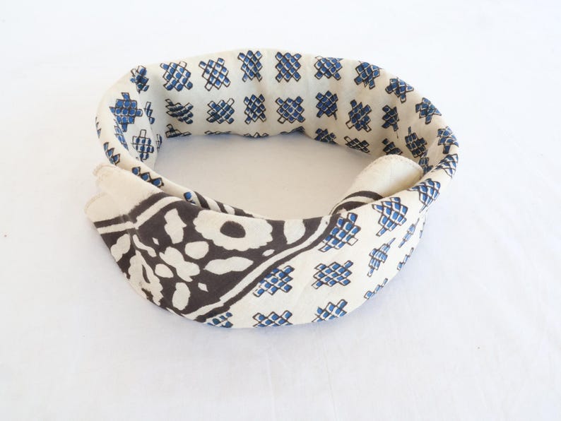 Hand Block Print Cotton Bandana: Eco-Friendly Boho Style thumbnail 5