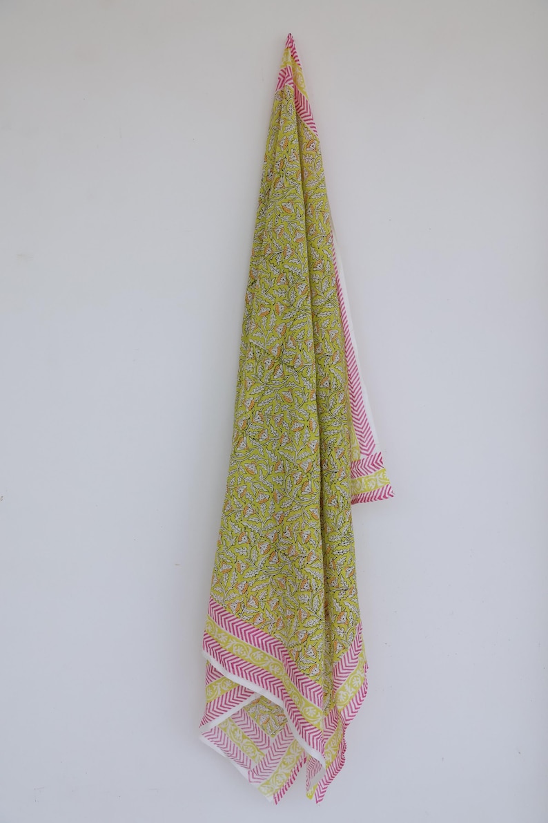 Block Print Cotton Sarong: Boho Beach Wrap, Ethical Fashion , Organic Cotton Beach Wrap, Eco Friendly Resort Wear, Lightweight Travel Scarf thumbnail 2