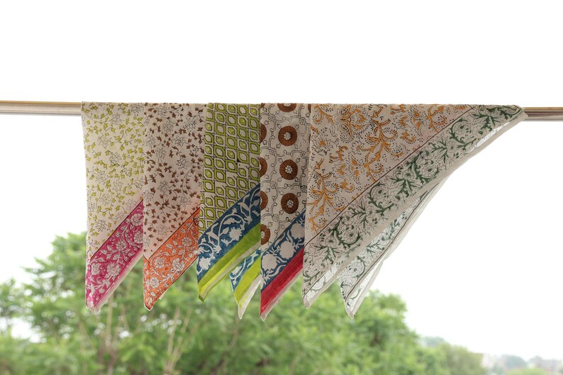 Unique Bulk Bandana Set of 5 Organic 100% Cotton Bandana Scarves, Paisley Design Scarves,Vibrant Colors,High Quality Bandanas Women Bandana thumbnail 3