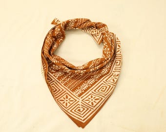 Handgemachte Bandanas - Indischer Baumwolle Hand Block Print, Boho Festival Halstücher, Yoga Stirnband & Bandana Geschenk Set für Frauen Männer, Sommer Schal