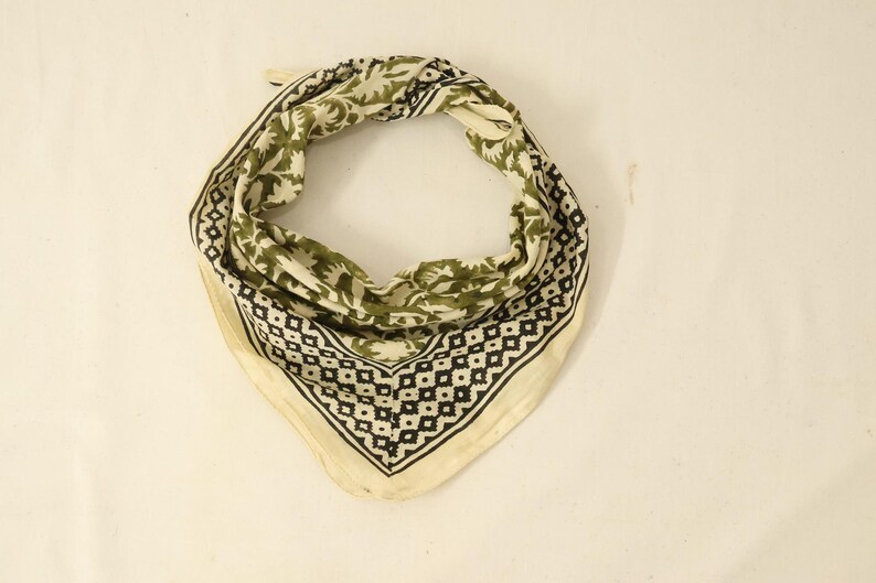 8 pcs Hand Block Printed Organic Cotton Bandana: organic Cotton | party And biker Bandana | Cotton Hair & Neck Wrap | Gift for her thumbnail 5