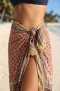 Boho Hand Block Printed Sarong | Floral Cotton Pareo | Beach Wrap Skirt | Summer Vacation Wear Sarong | Sustainable Boho Resort Outfit | product logo