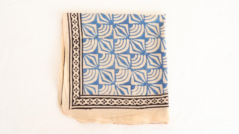 Set Of 10 Colorful Hand Block Printed Cotton Bandana, Sustainable Neck Scarves, Summer Bandana, Hair Accessories, Beach Bandana,Gift For Her thumbnail 5