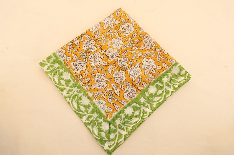 Hand Block Printed Cotton Bandana: Boho Head Scarf Hair Wrap thumbnail 5