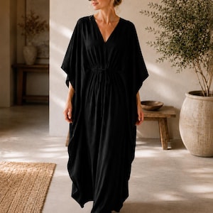 black macaw elegance organic cotton midi dress Farm Rio Black Macaw Elegance Maxi Dress, Macaw Elegance Black / M
