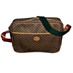 Authentic Vintage Gucci Rare Micro GG Web Strap Crossbody Bag