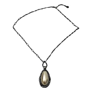 Authentic Alexander McQueen Runway Silver Plated Crystal Snake Pendant Necklace