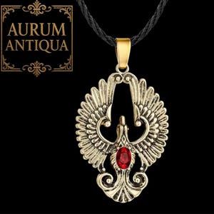 Red Crystal Phoenix Necklace – Symbol of Rebirth, Power & Protection