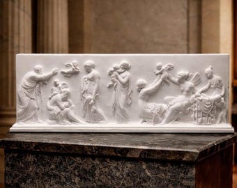 Roman Relief Wall Plaque “The Ages of Love” – Classical Sculpture Decor