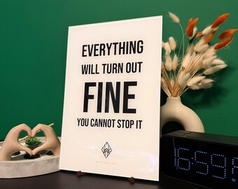 Motivational Quote Acrylic Panel Magnetic Wall Art For Business Person