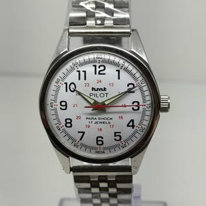 ヴィンテージ HMT パイロット グリーンダイヤル 蓄光針 手巻き 17石