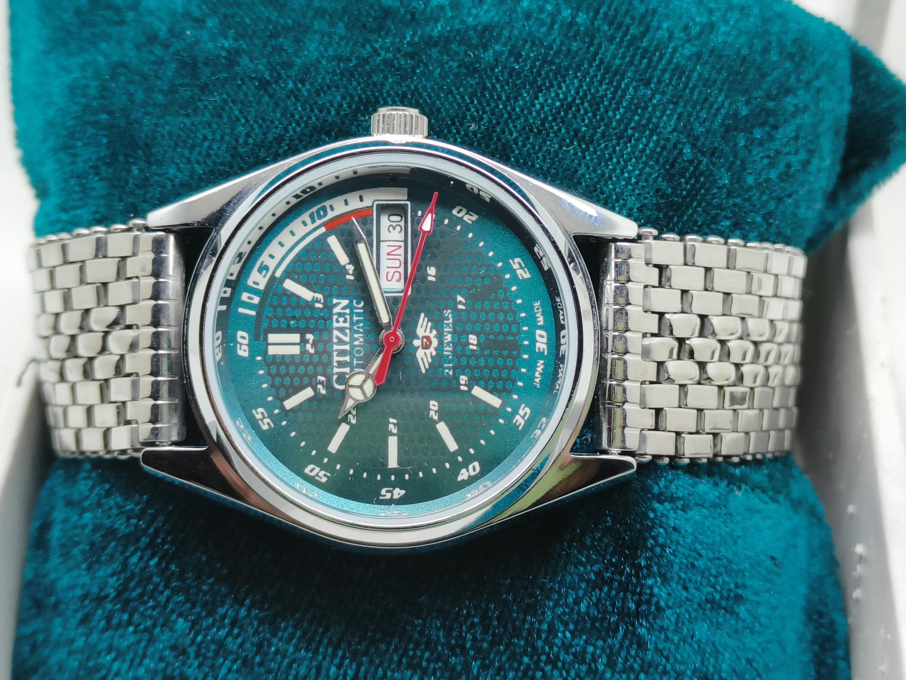 Citizens Mens Watch Green Dial - Etsy
