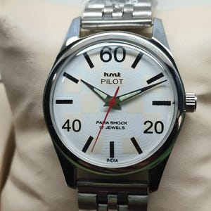 ヴィンテージ HMT パイロット グリーンダイヤル 蓄光針 手巻き 17石