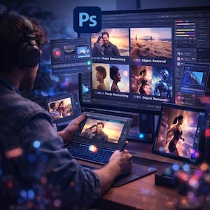 Paquete de más de 100 recursos para Photoshop / Plantillas PSD, gráficos para redes sociales, maquetas / Archivos editables de Photoshop
