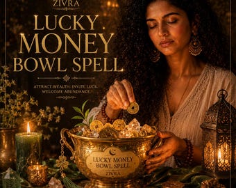 Lucky Money Bowl-spreuk | Ritueel voor rijkdom en geluk | Manifestatiespreuk voorspoed | Gepersonaliseerde energieservice