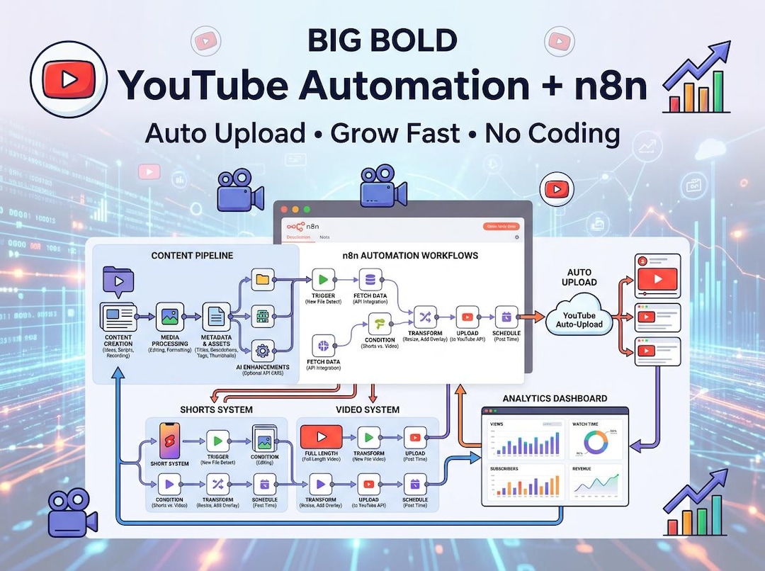 N8n Youtube Automation Workflows | Shorts, Video Upload System (digital ...