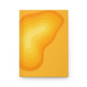 A5 Abstract Yellow Hardcover Journal