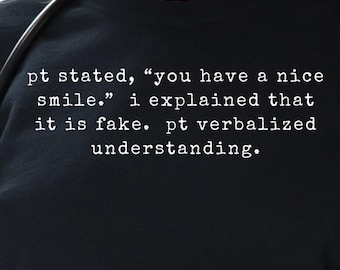 funny sarcastic MA nurse CNA sweatshirt. you have a nice smile quote Sweatshirt | Minimalist Typographic Text Crewneck