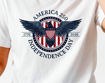 250 Years 1776-2026 VintageTee | American Eagle Independence Day Design 4th of July semiquincentennial, America250, quarter millennium
