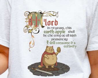 Funny Irish Potato Famine Cat T-Shirt | St. Patrick's Day
