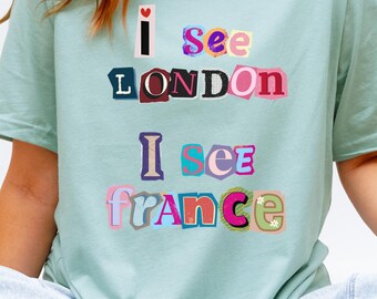 London France ransom letter tee for travel lover gift