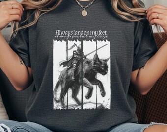 Camiseta de caballero gato medieval, caballero de la feria renacentista con jinete de gato, camiseta medieval divertida, feria renacentista, camiseta meme divertida