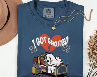 Funny Halloween Ghost T-shirt, Comfort Colors Unisex Tee, Halloween Shirt Gift, Cute Halloween Ghost Top, Ghost Costume Shirt