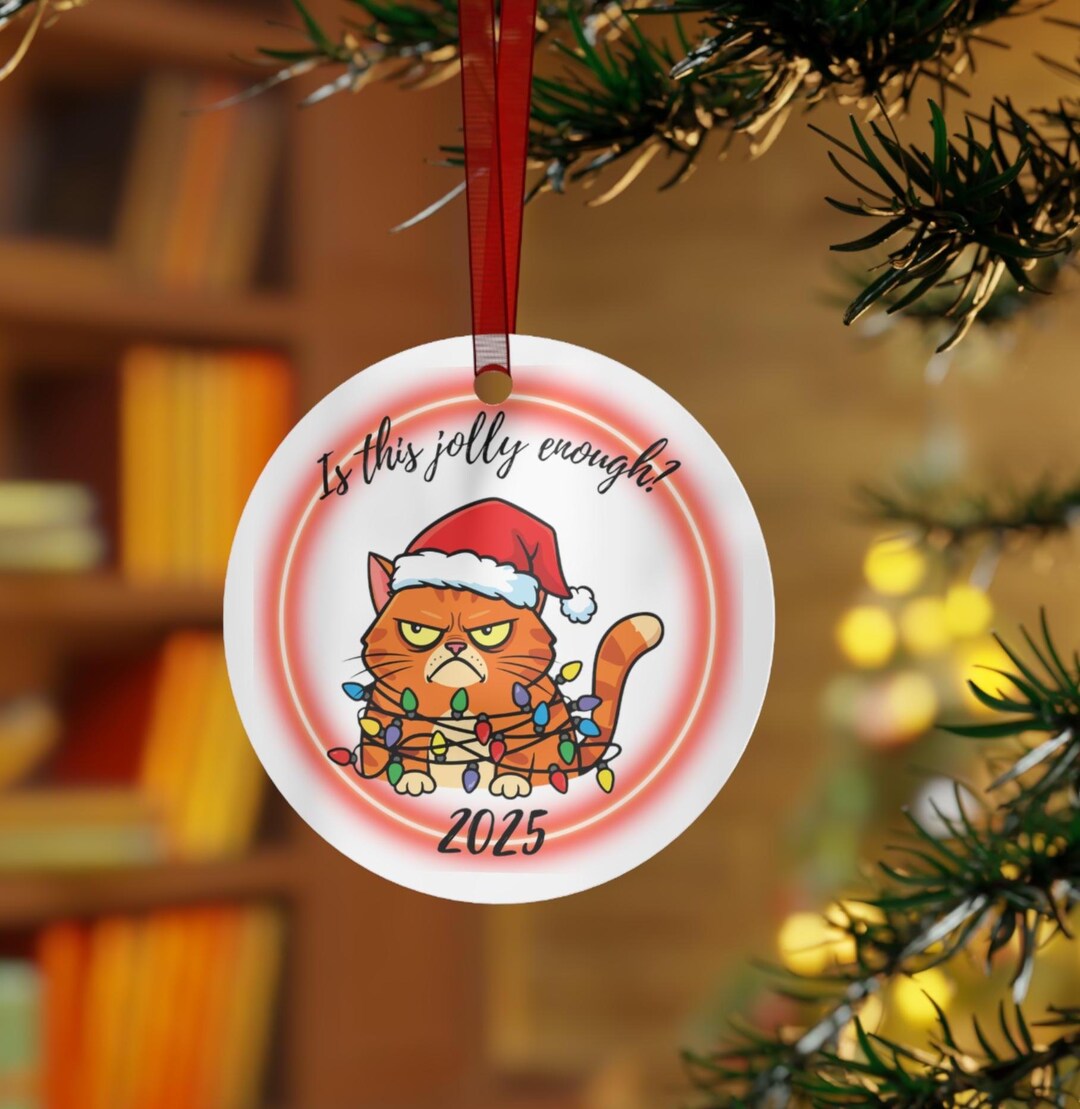 Grumpy Cat Christmas Ornament Meowy Christmas and Happy Mew Year ...