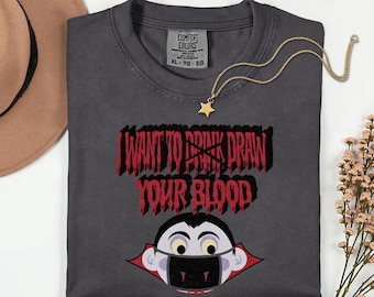 Cartoon Dracula-verpleegkundige schattig Halloween-shirt - bloedafname specialist shirt Spooky Vampire Nurse T-shirt voor phlebotomists - cadeau-idee Halloween