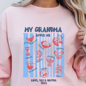 gift for Grandma Love T-Shirt, Gift for Grandma mama sweatshirt Personalized Shirt, Mother&#39;s Day Gift, personalized gigi gift Christmas gift