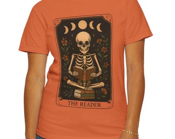 skeleton tarot card, funny tarot shirt comfort colors, funny tarot gift, skeleton shirt, summerween, halloween