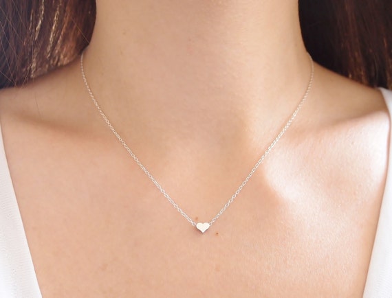 Heart Necklace Silver Heart Necklace 