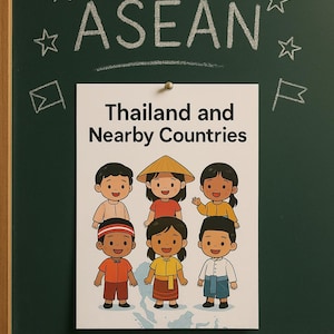 ASEAN Countries Coloring Pages: Kids Cultural Education (PDF Printable A4/US Letter Sizes