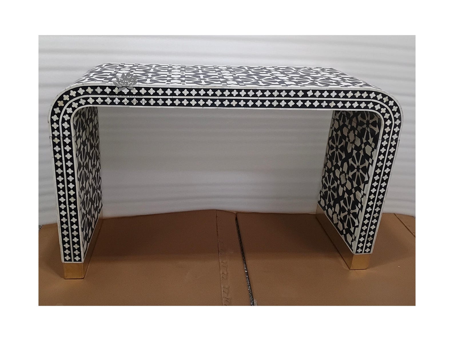 Handmade Wooden Bone Inlay Console Table / Entry Way Console - Etsy