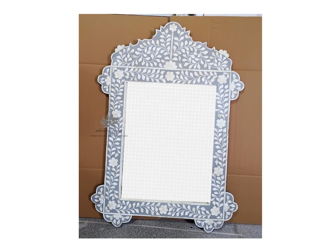 Handmade Wooden Bone Inlay Mirror Frame. - Etsy