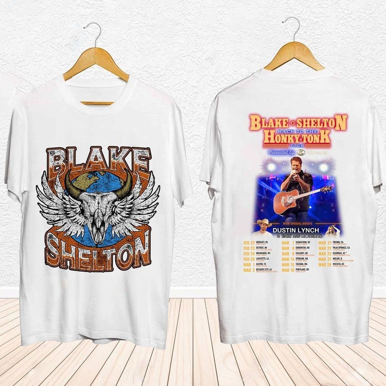 Blake Shelton 2024 Back to the Honky Tonk Tour Shirt, Blake Shelton Fan Shirt