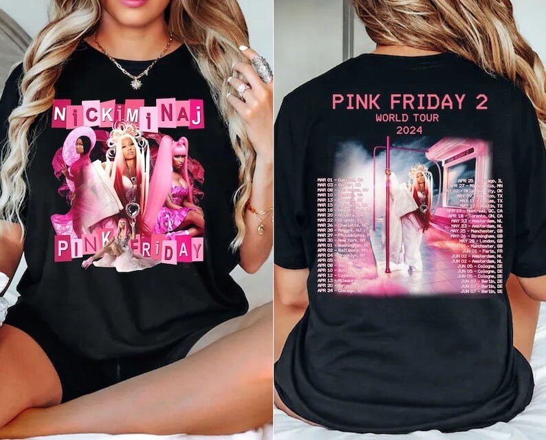 Nicki Minaj Pink Friday 2 Tour Vintage Shirt, Retro Nicki Minaj World Shirt