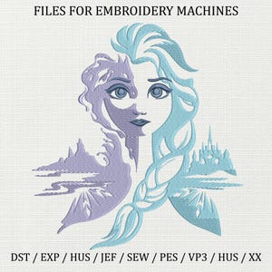Frozen Princess Embroidery, Ice Queen Machine Embroidery, Snowflake Embroidery Design, Magic Kingdom Pricess Embroidery, Girl Birthday Gifts