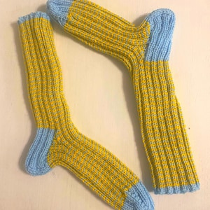 Hand-Knitted Socks | Cozy Ribbed Winter Socks | Unisex Blend Socks | Warm Thick Handmade Socks | Rustic Knit Socks for Men & Women