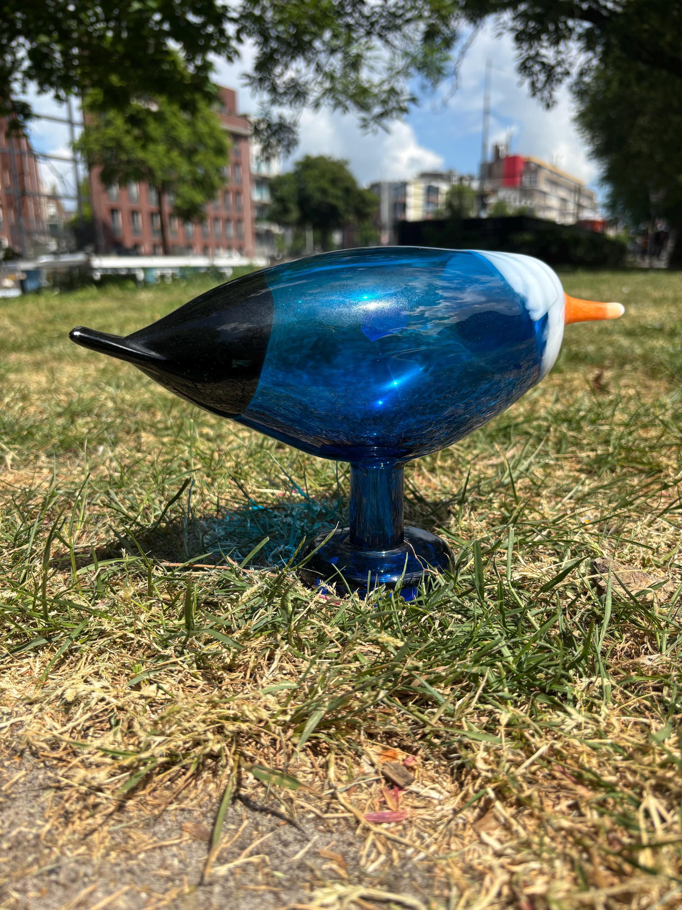 工芸品  birds oiva toikka MAGPIE Limited Edition Rare Vintage Mouth-blown Glass Iittala Oiva Toikka