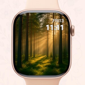 Nature Apple Watch Wallpaper: Minimalist Scenic Digital Art